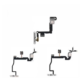 Power Button Control Switch On/Off + Flash Light + Mic Flex Cable w/Bracket Replacement Parts Compatible For